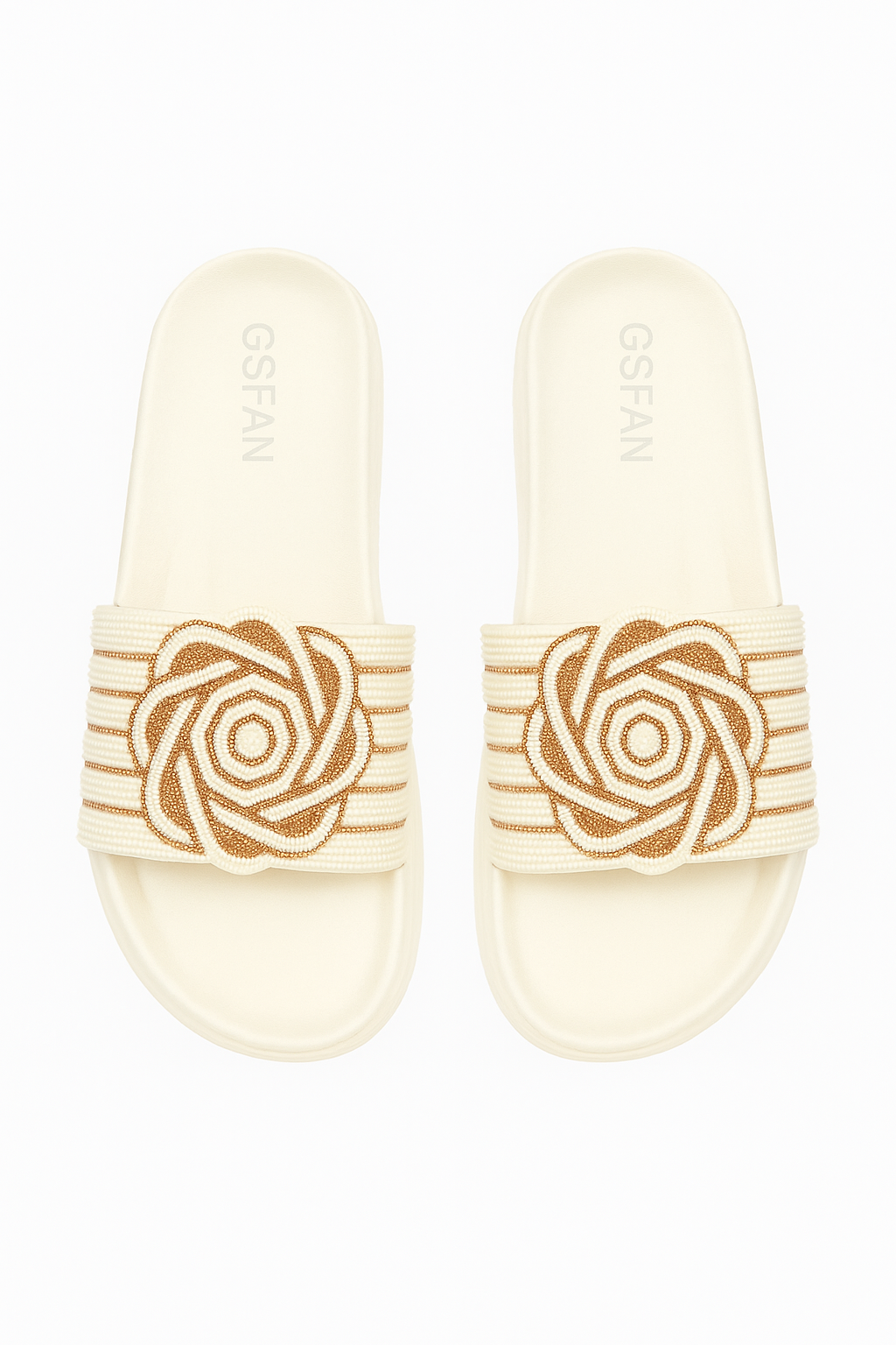 Sandales tissées à motif floral