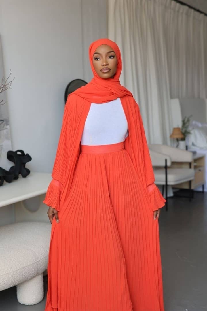 Robe longue à volants