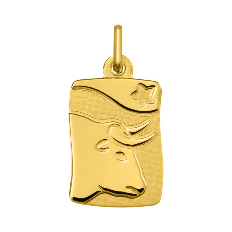 Colgante de oro con diseño de toro
