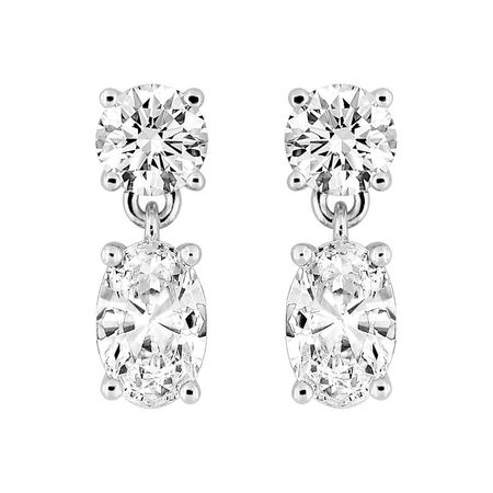Pendientes de plata con circonitas
