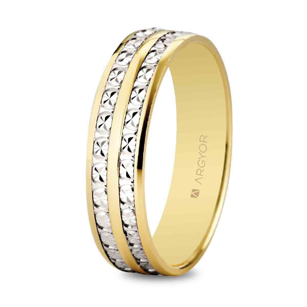 Alianza bicolor 18k