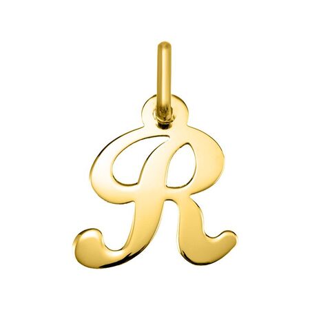 Colgante letra R dorado