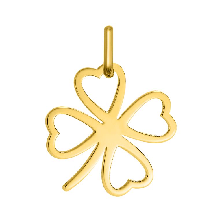 Colgante de trébol oro 18k