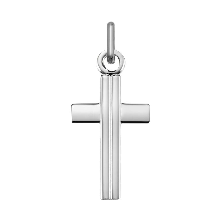 Colgante de cruz de plata