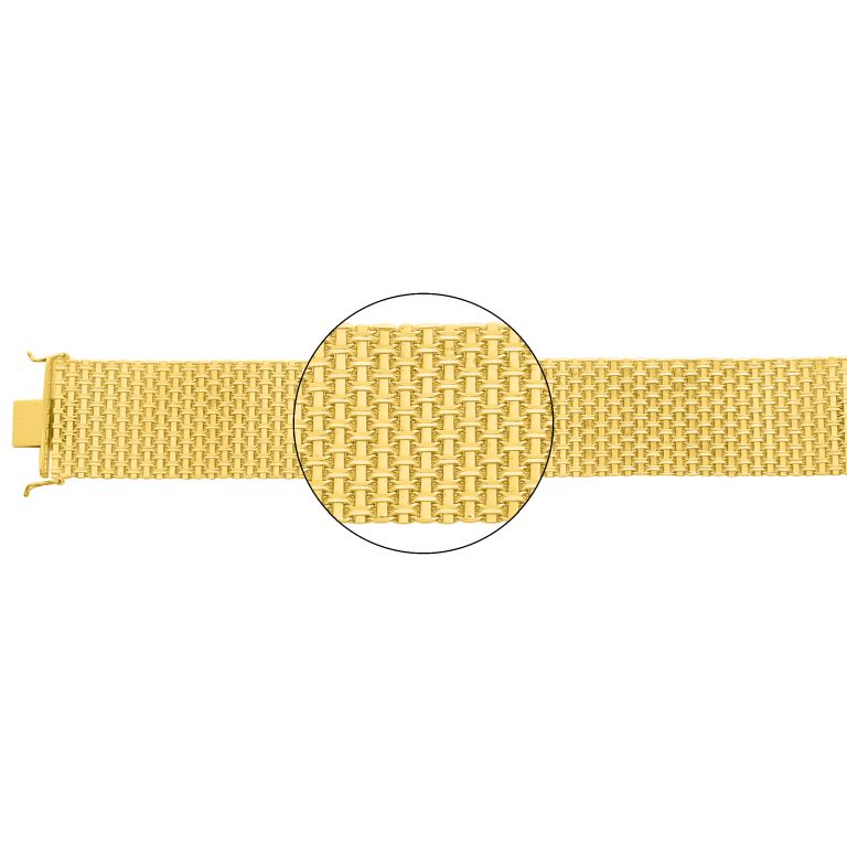 Pulsera tejida de oro