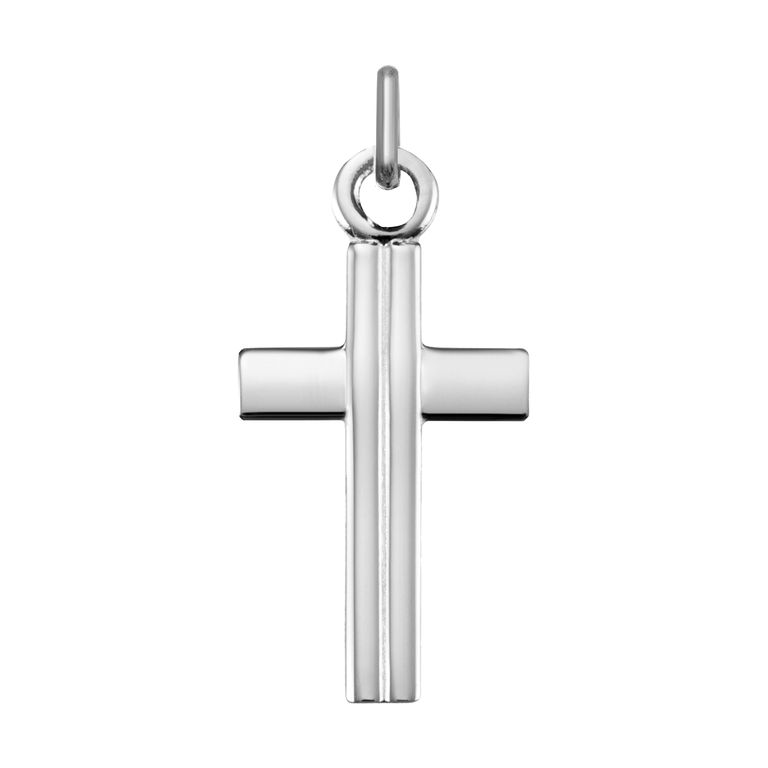 Colgante de cruz de plata