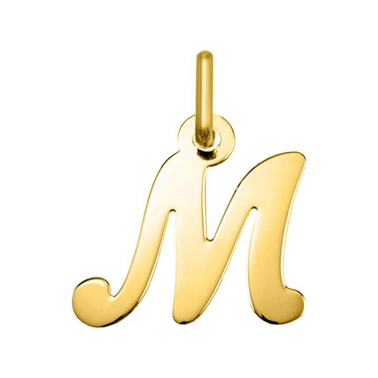 Colgante letra M en oro