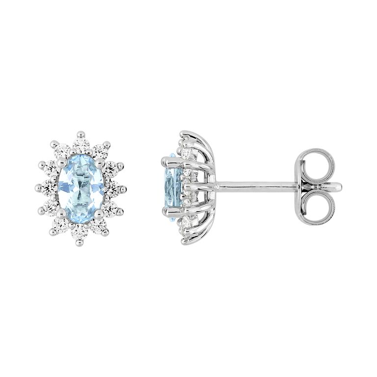 Pendientes de plata con topacio azul