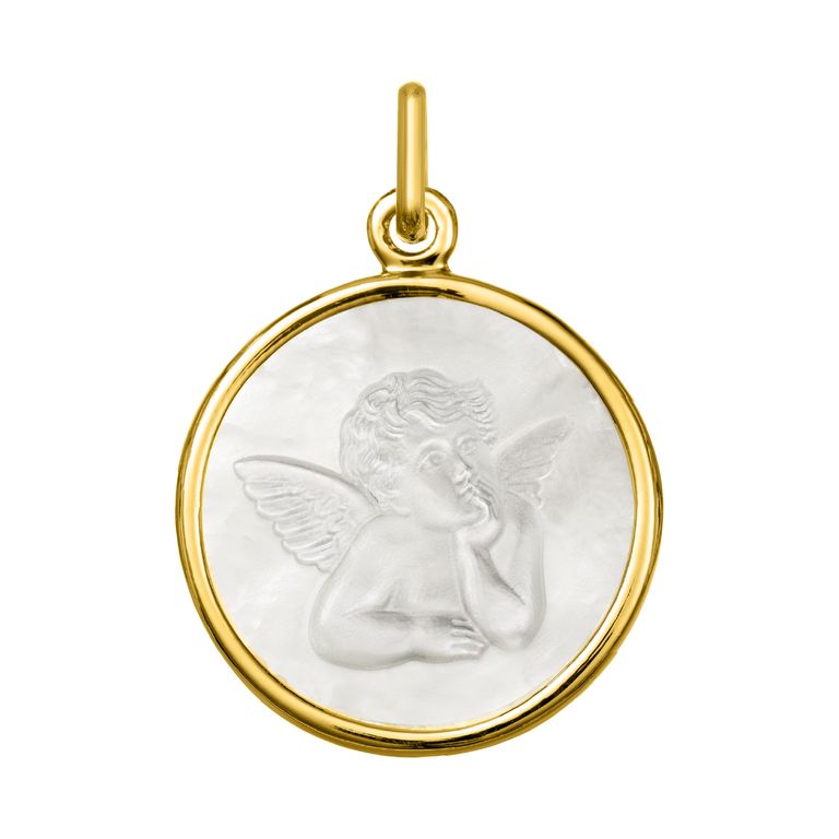 Medalla de ángel nacarado