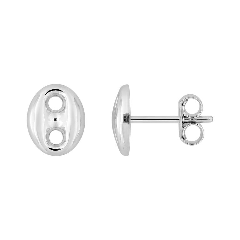 Pendientes de plata ovalados