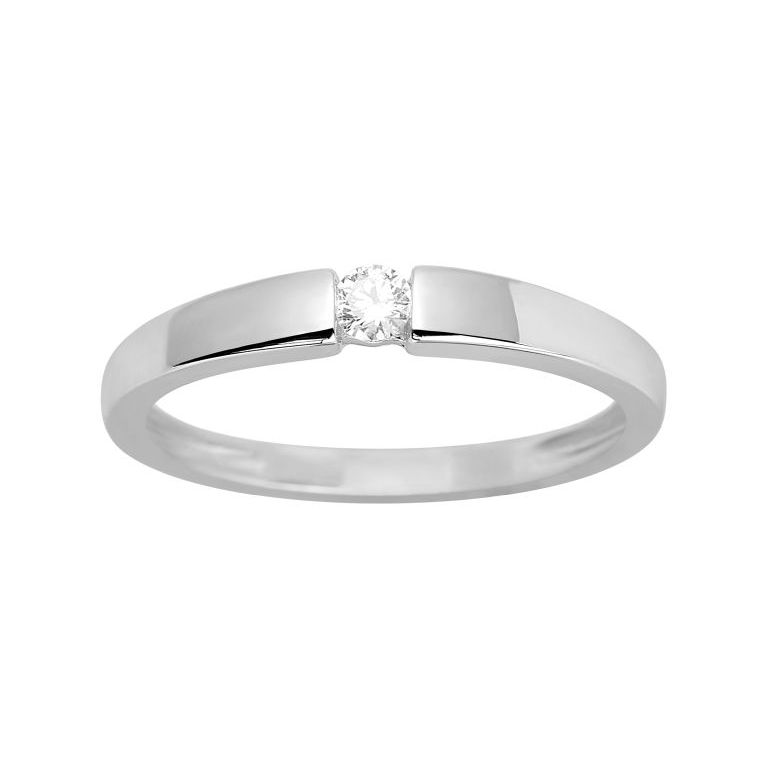 Anillo de compromiso oro blanco con diamante