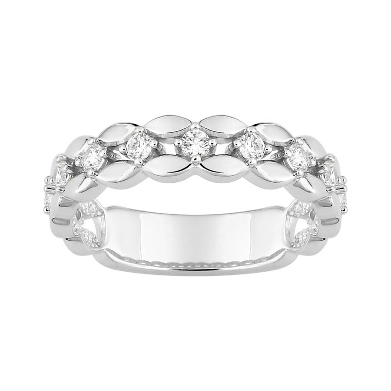 Anillo de plata con circonitas
