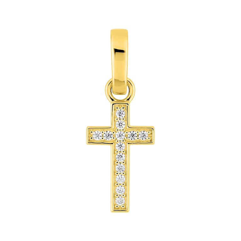 Colgante cruz de oro 9k