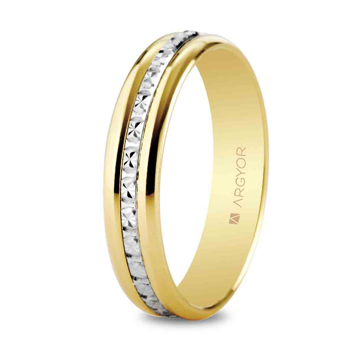 Alianza bicolor 18k