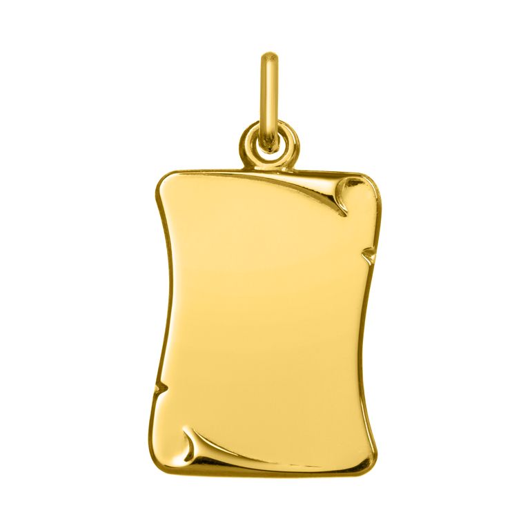 Colgante de oro rectangular