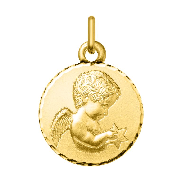 Medalla de ángel en oro
