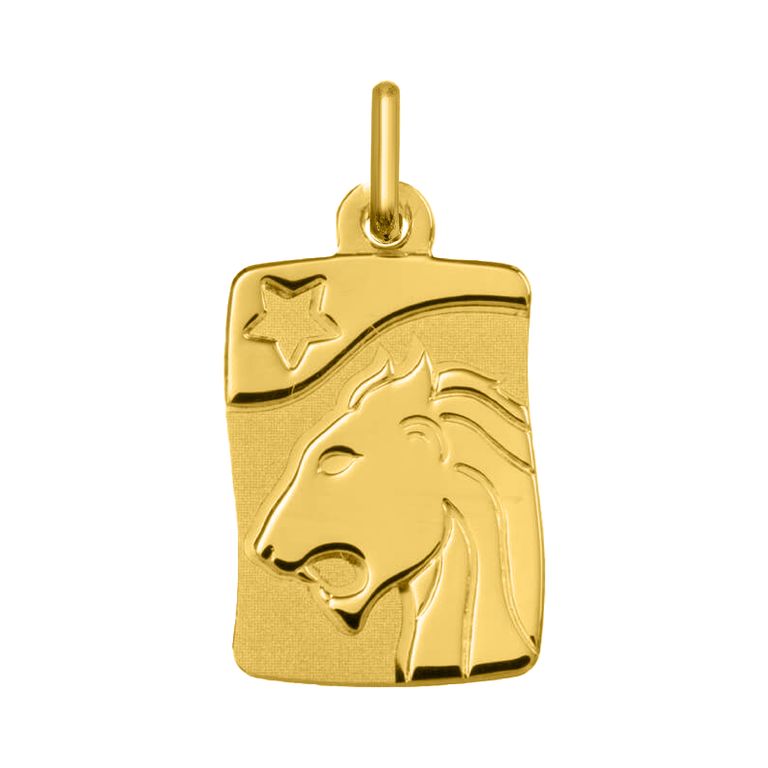 Colgante de oro signo Leo