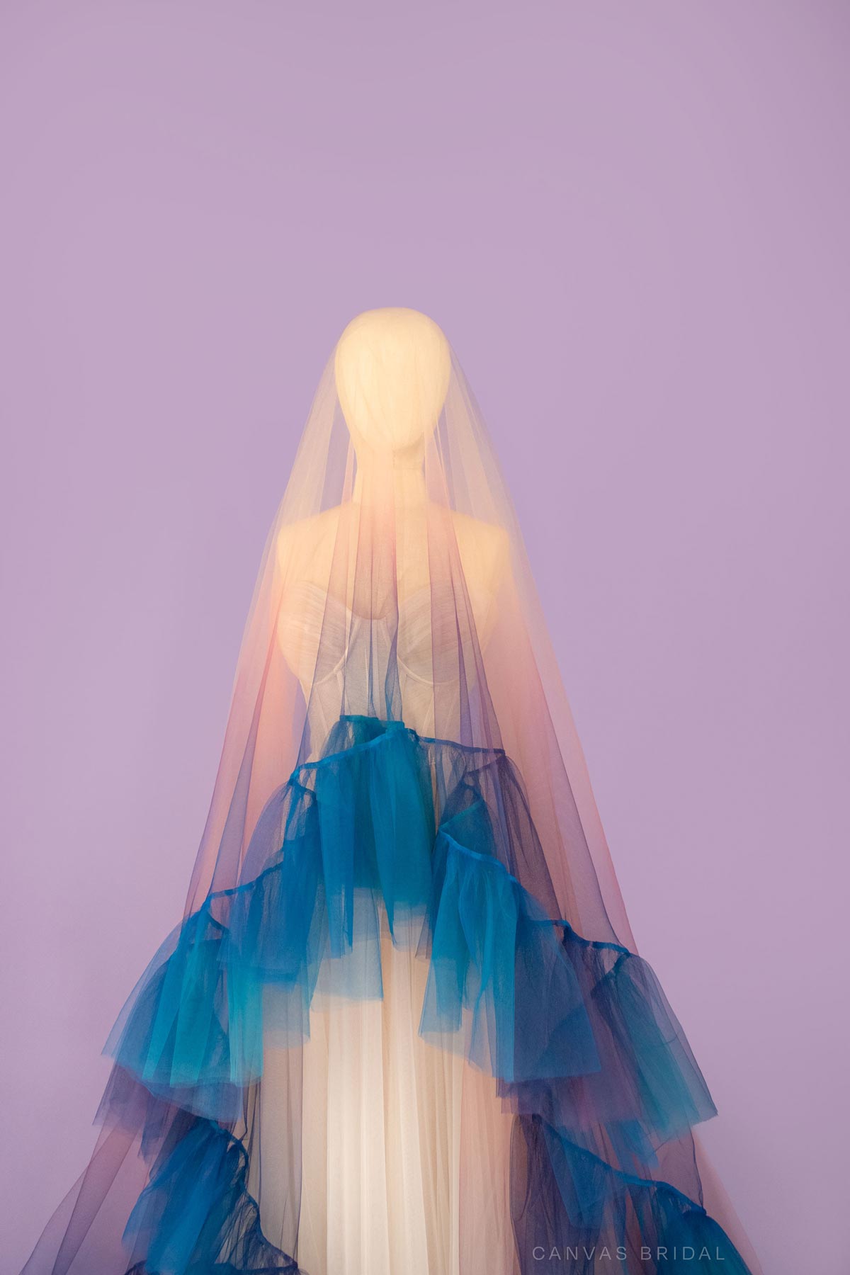 Custom Ombre Ruffle Veil