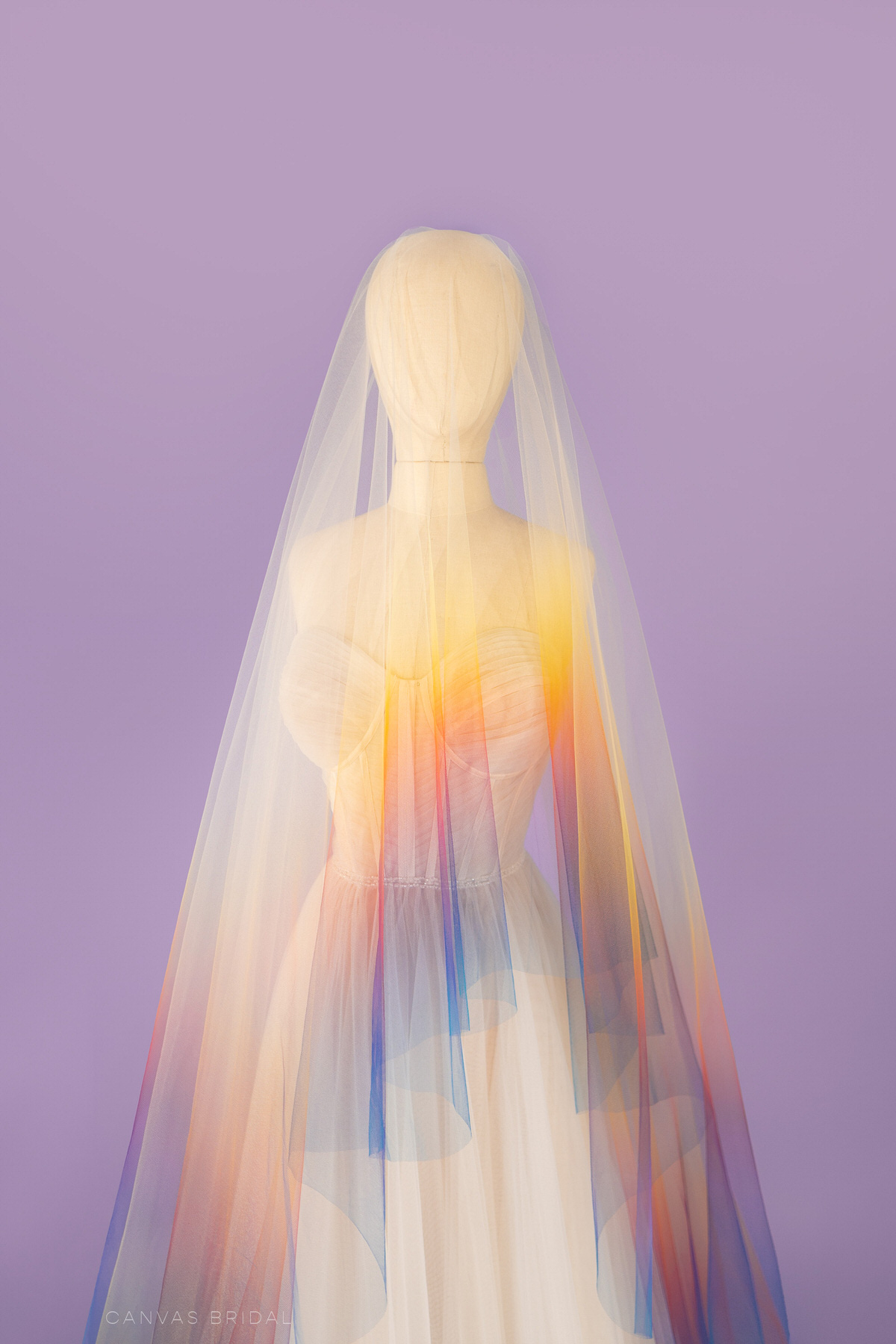 Sunset Ombre Drop Veil