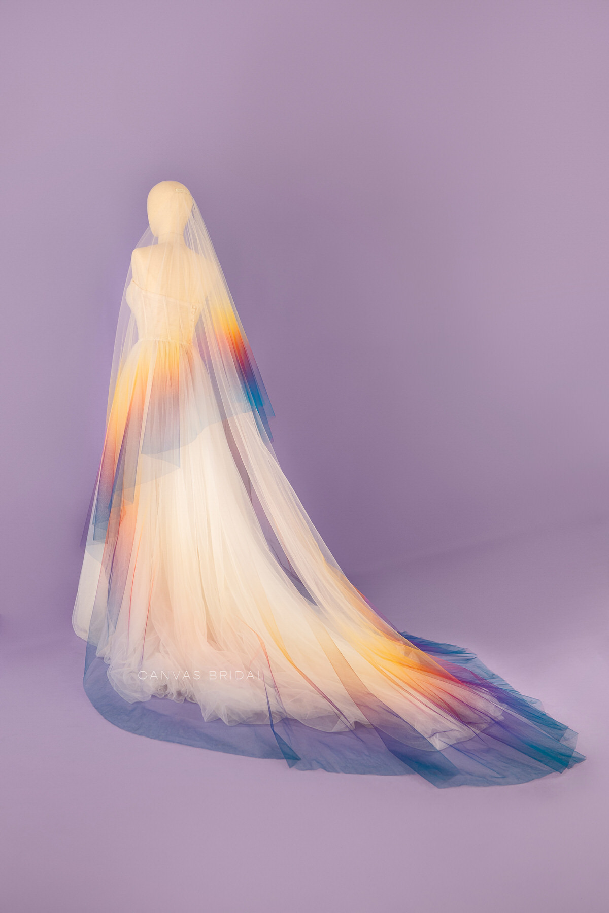 Sunset Ombre Drop Veil