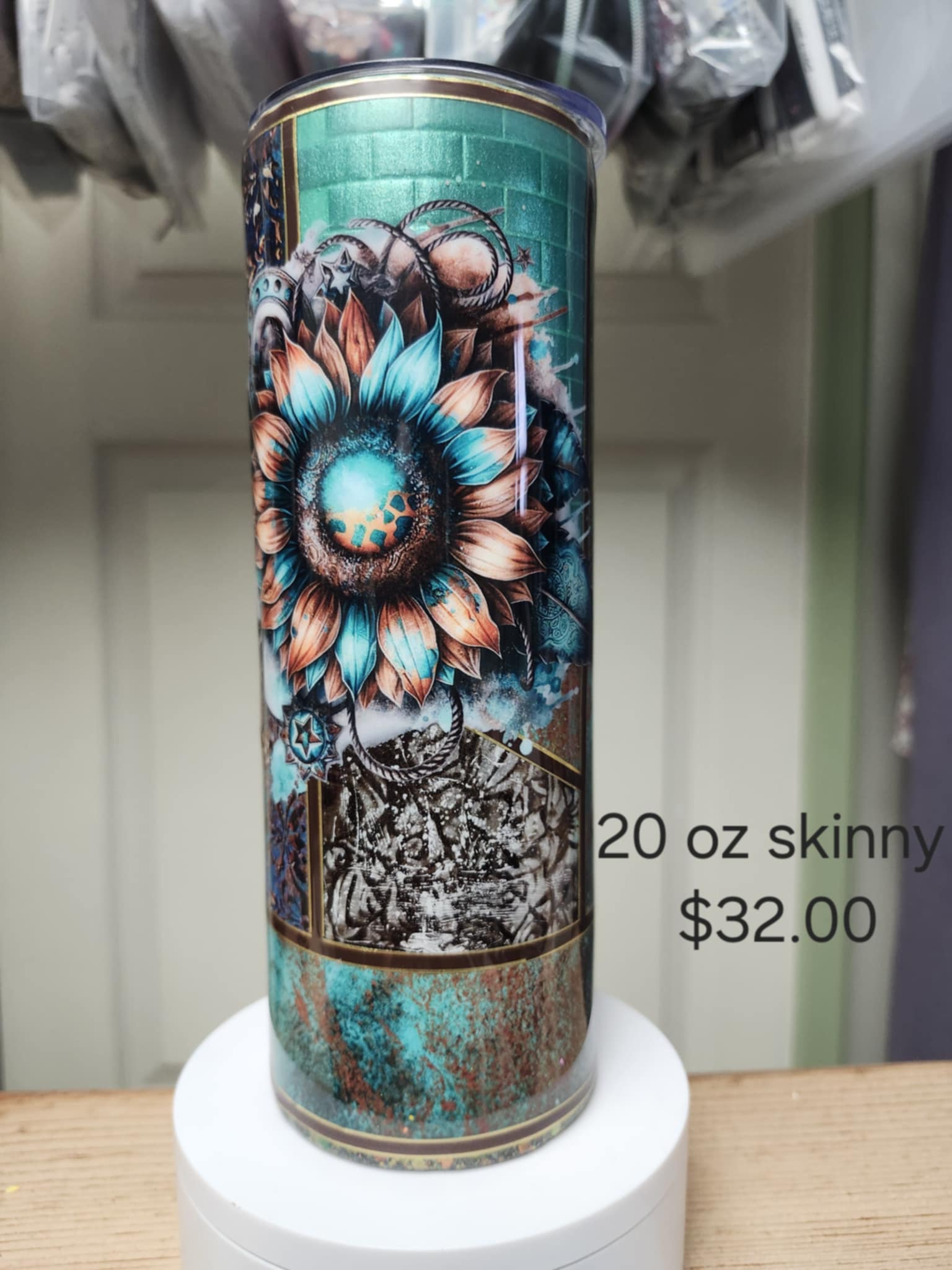 Sunflower Steampunk Tumbler