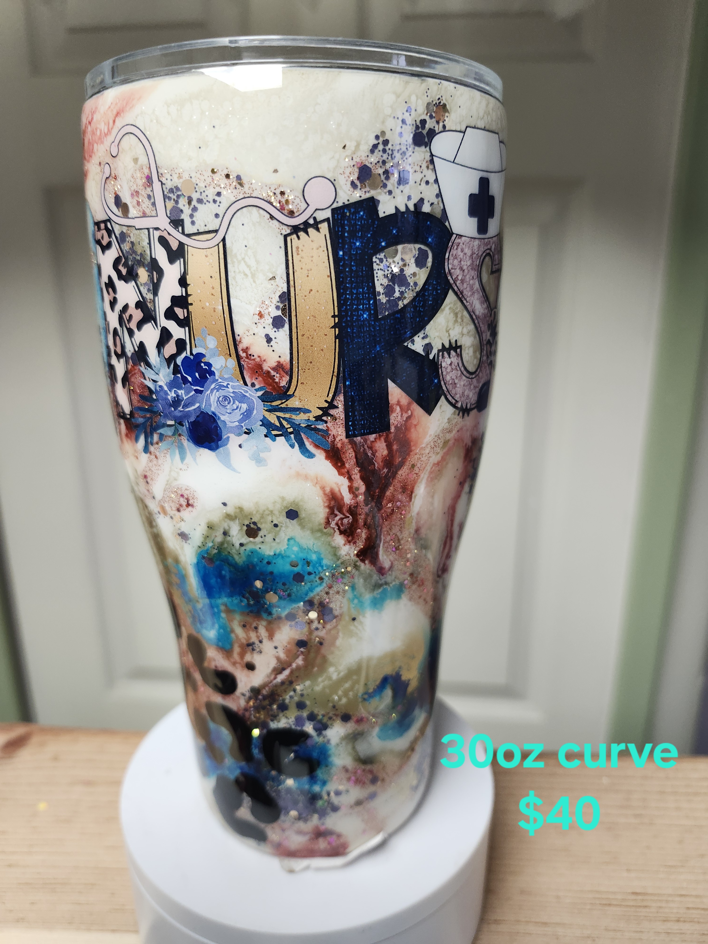 Nurse Themed 30oz Curve Tumbler