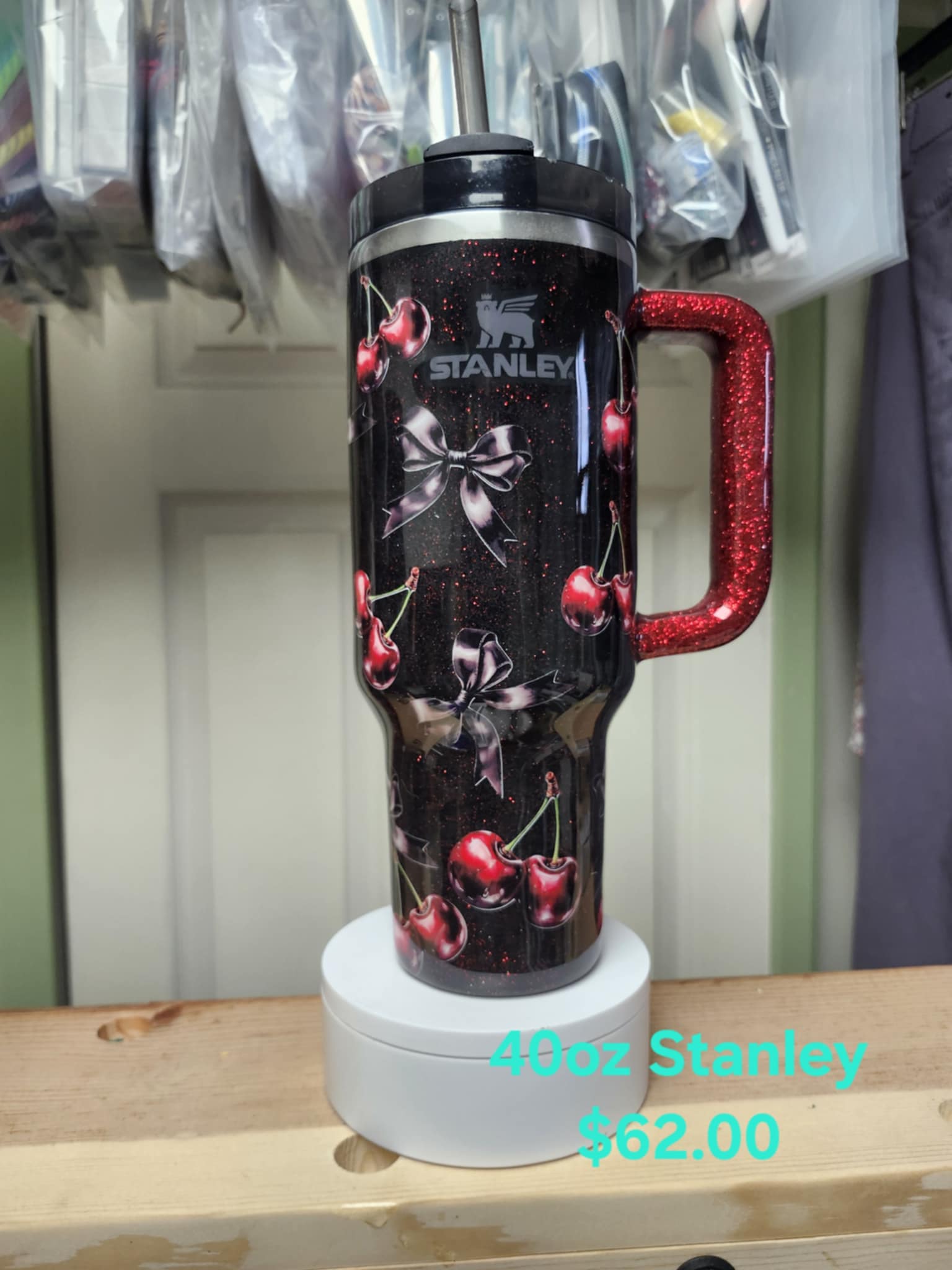 Stanley 40oz Tumbler with Cherry Design