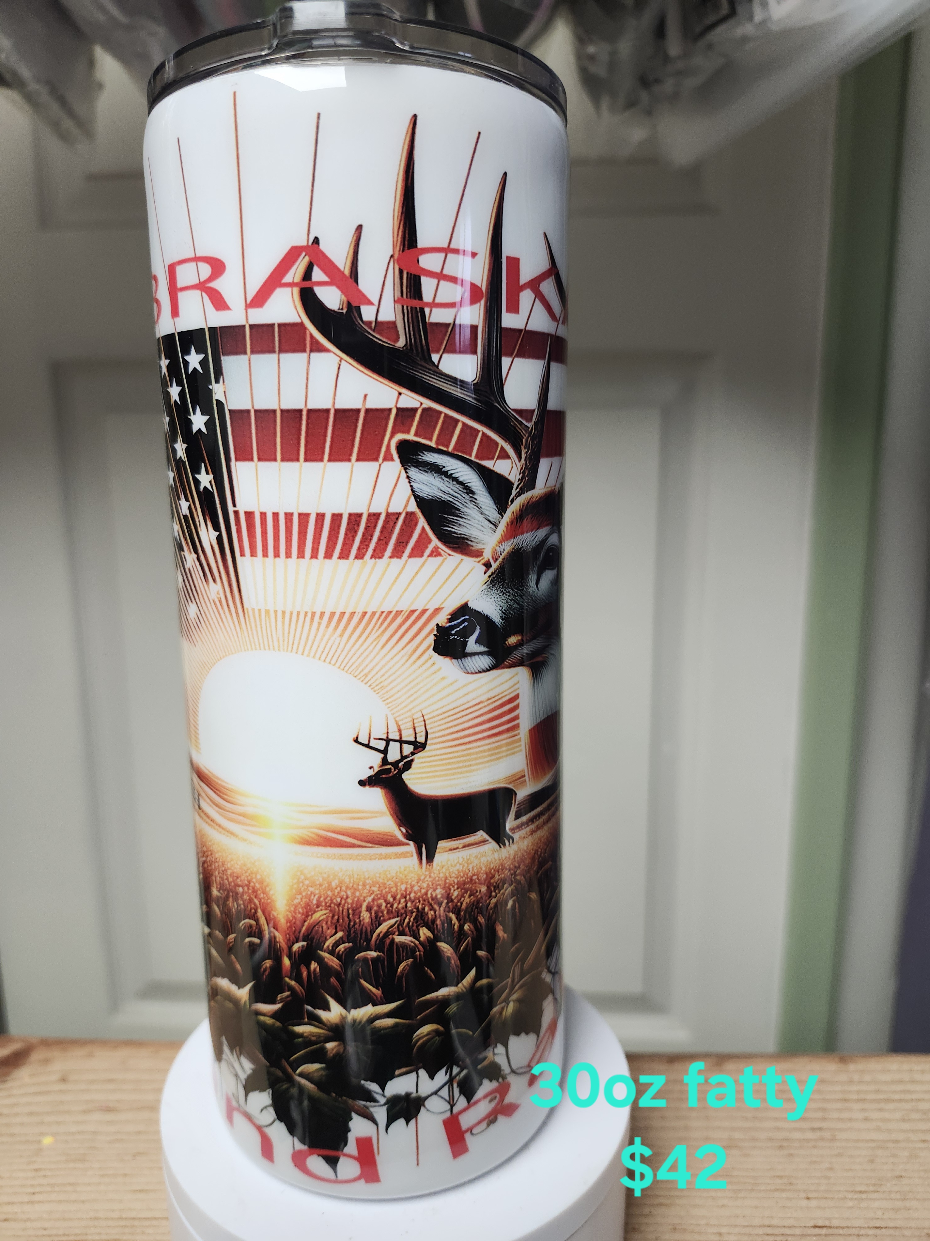 Nebraska Deer 30oz Tumbler