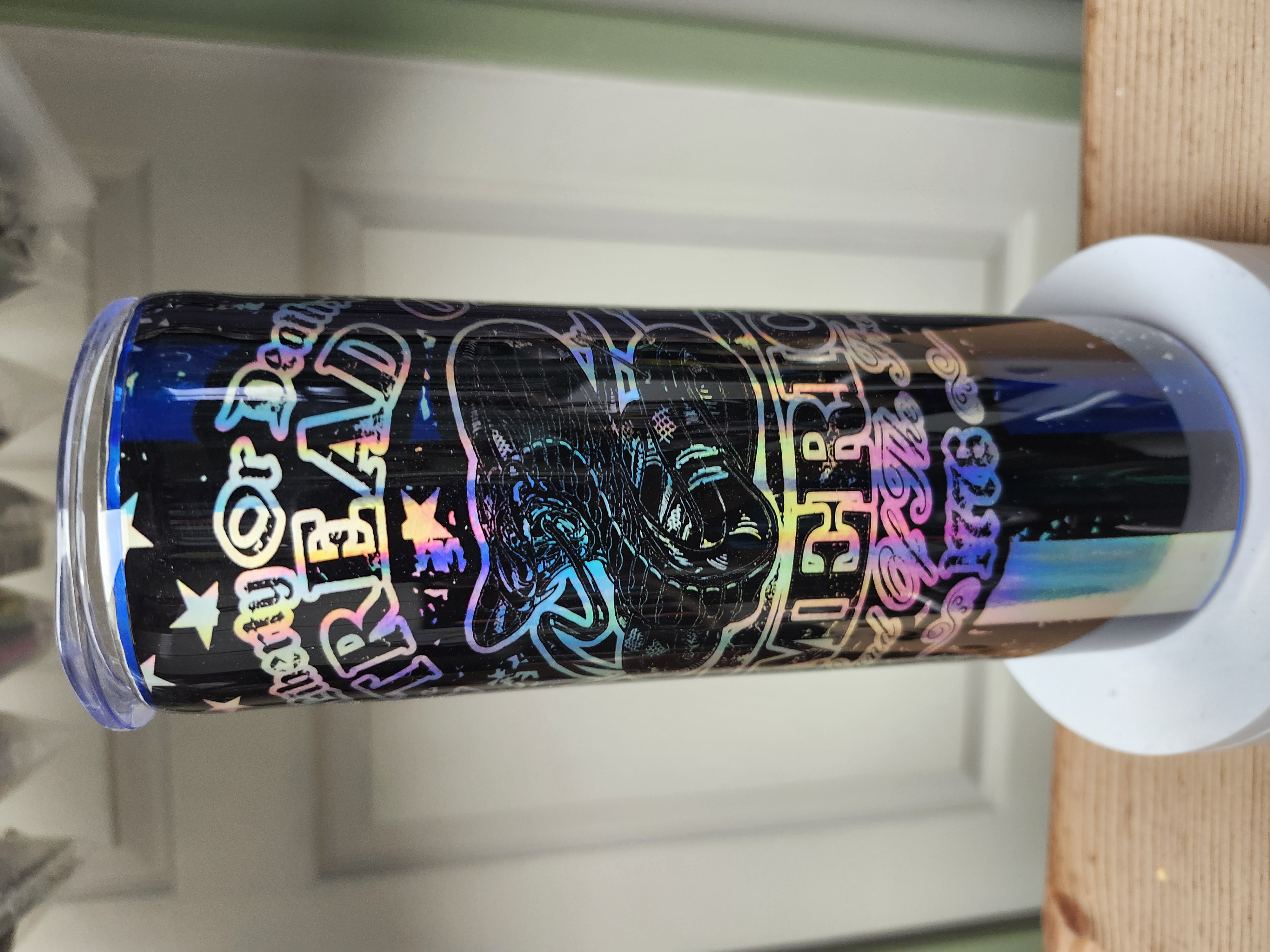 Rainbow Snake Print Insulated Tumbler