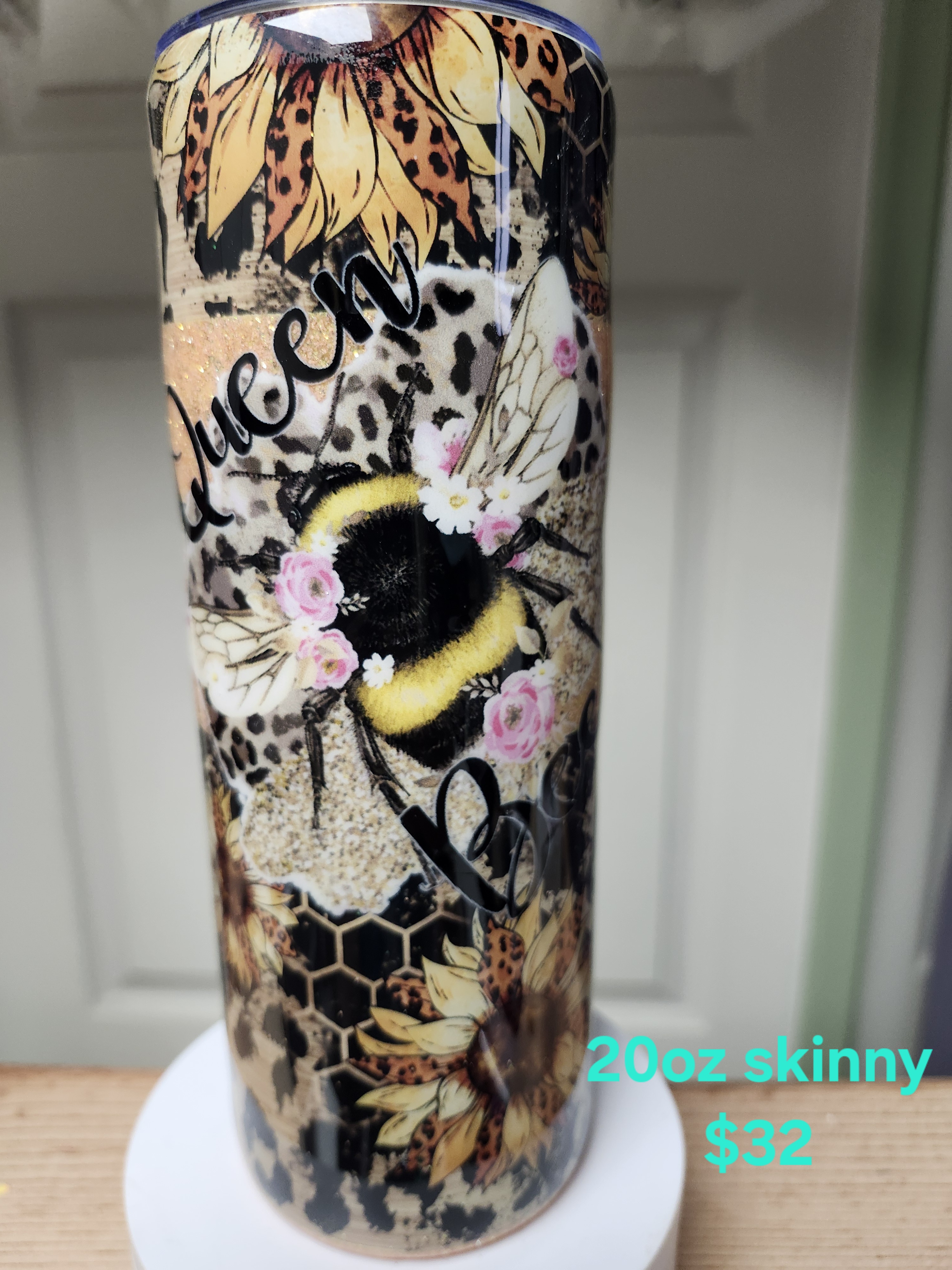 Queen Bee 20oz Skinny Tumbler