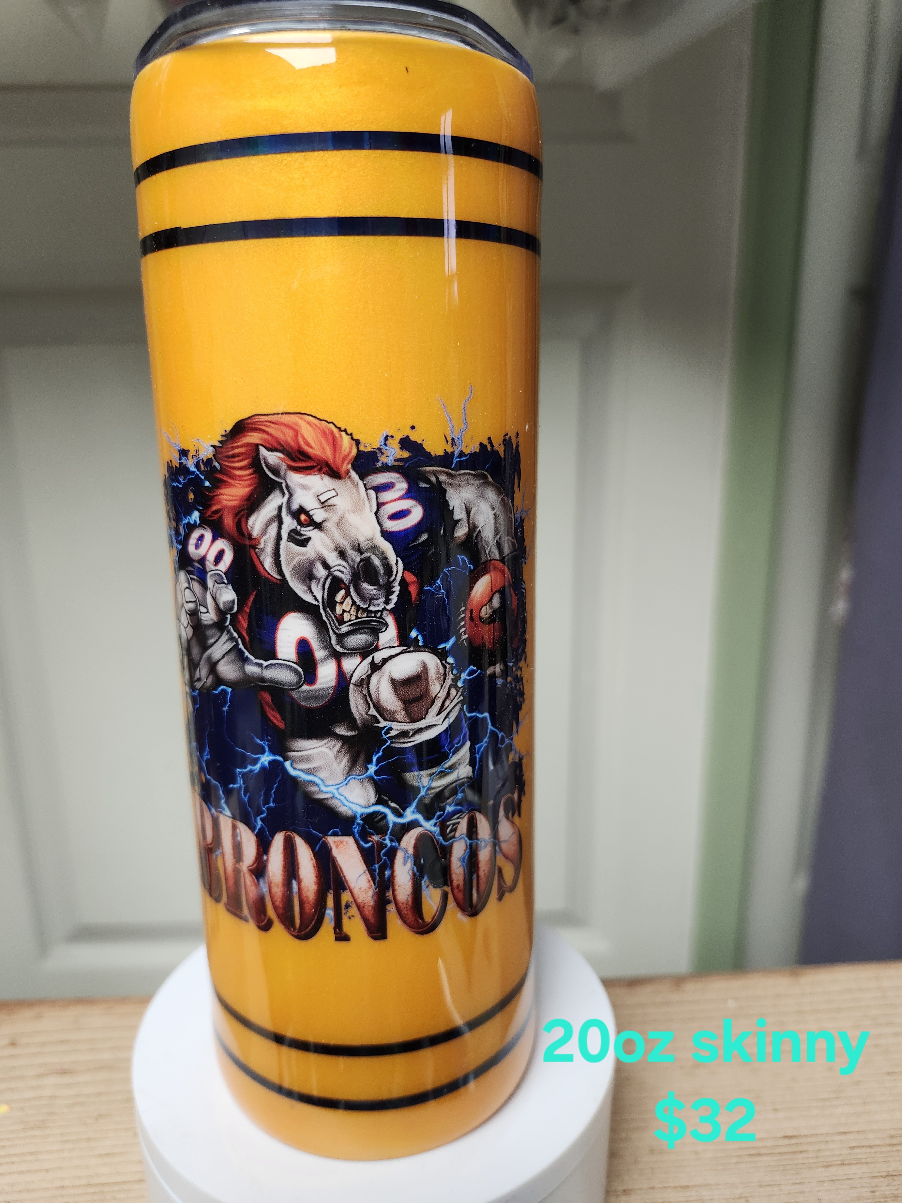 Broncos 20oz Skinny Tumbler