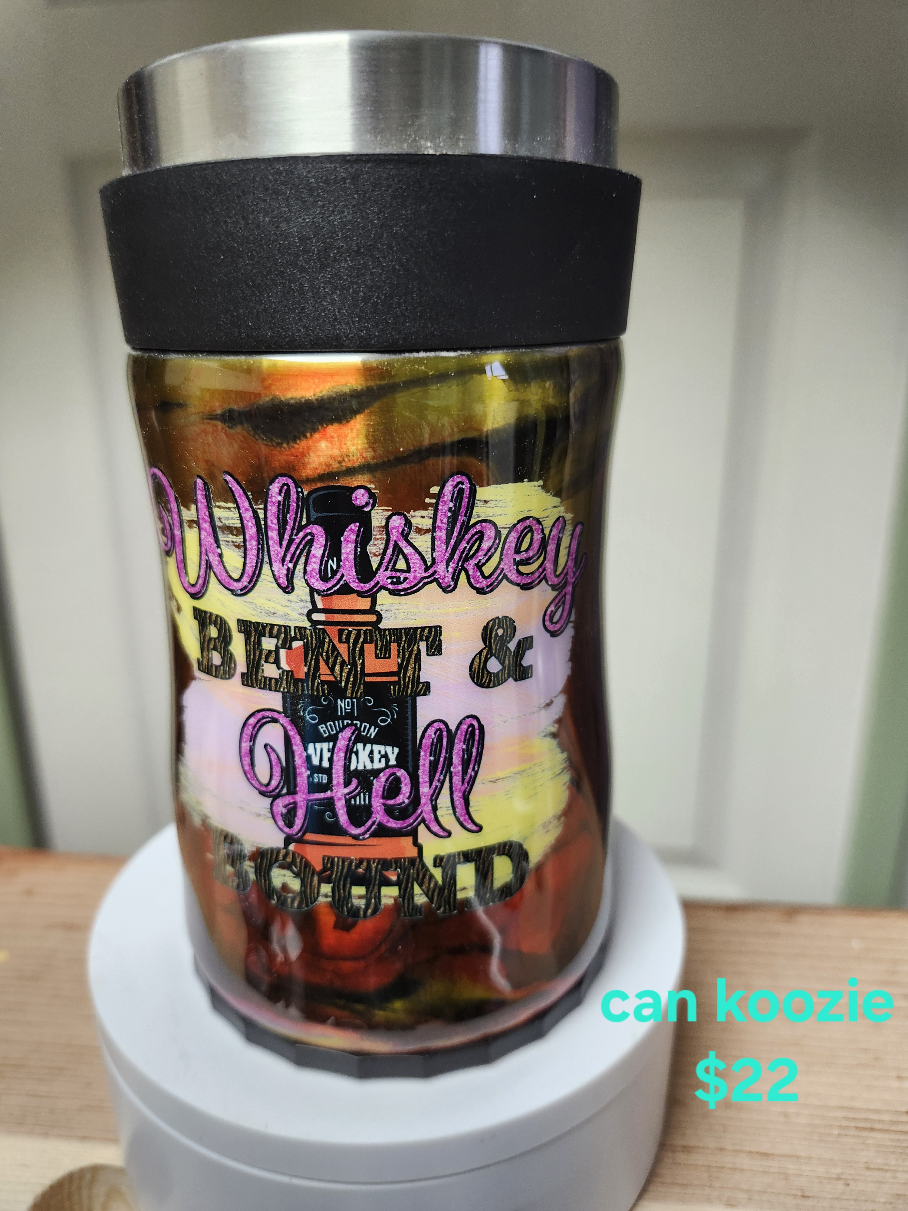 Whiskey Bent & Hell Bound Can Koozie