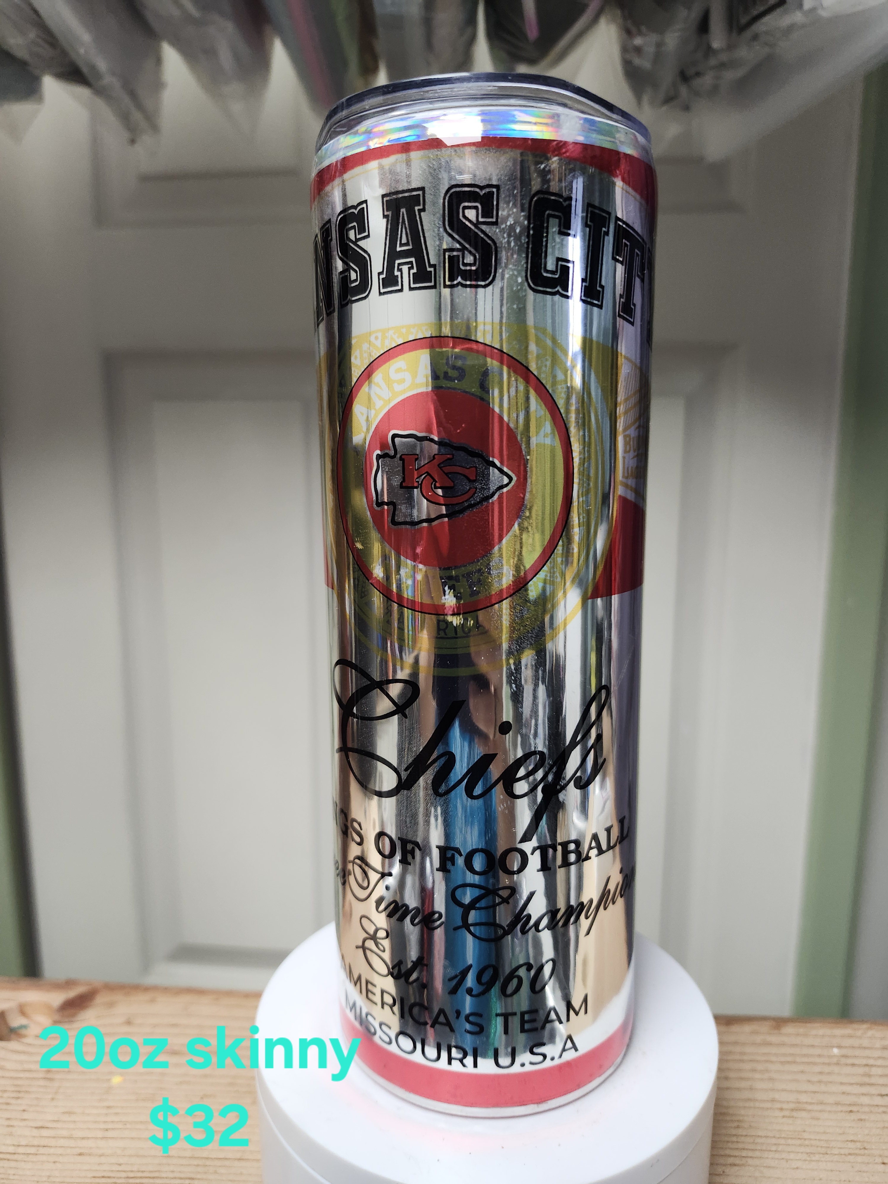 Kansas City Chiefs 20oz Skinny Tumbler