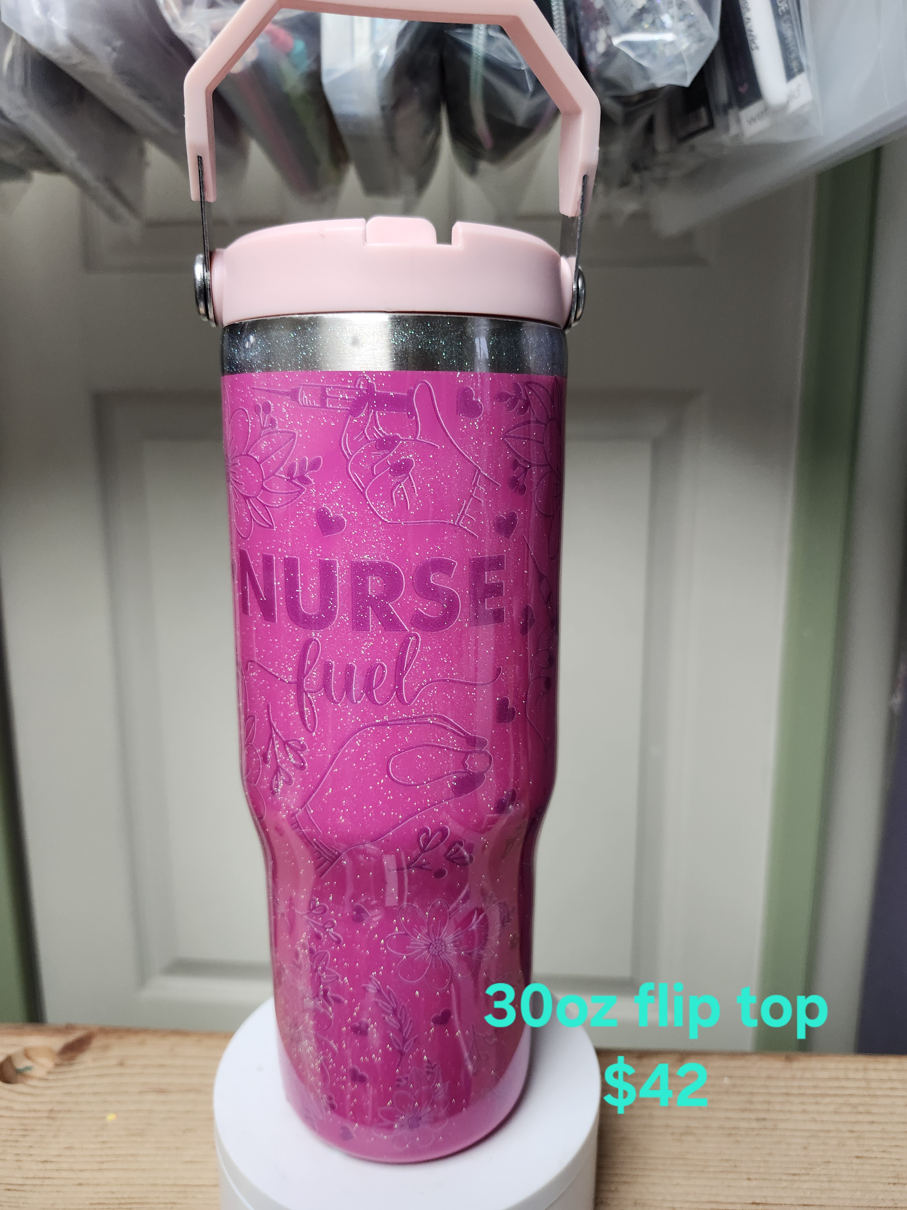 Nurse Fuel 30oz Flip Top Tumbler