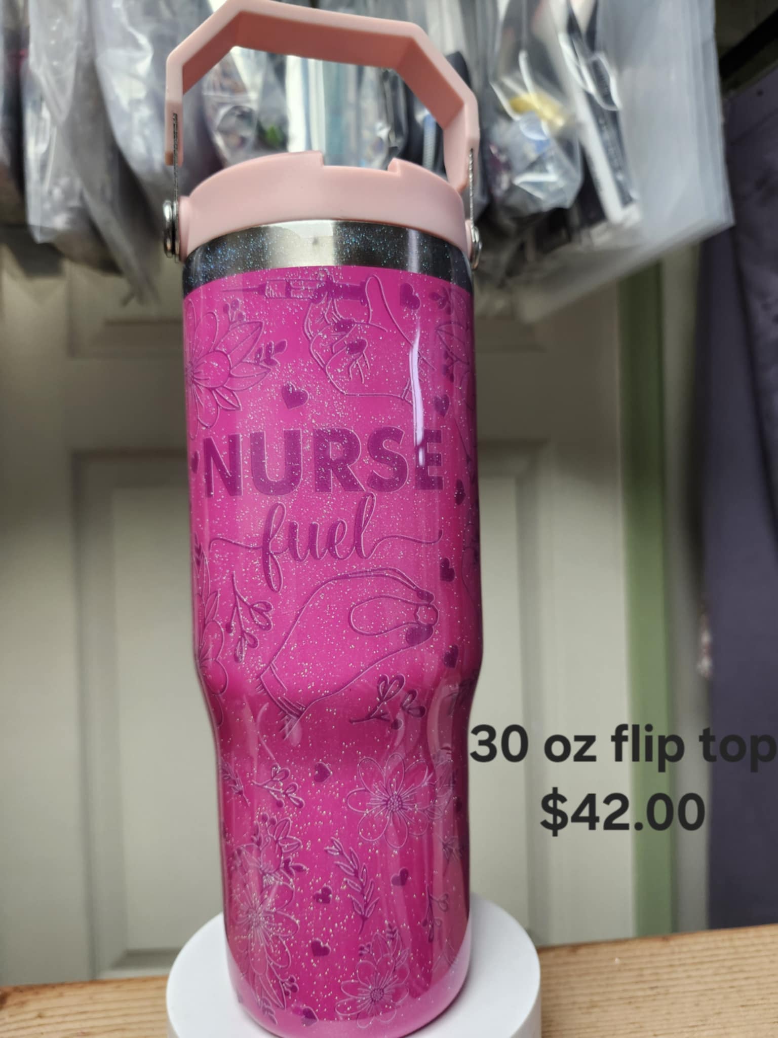 Nurse Fuel 30 oz Flip Top Tumbler
