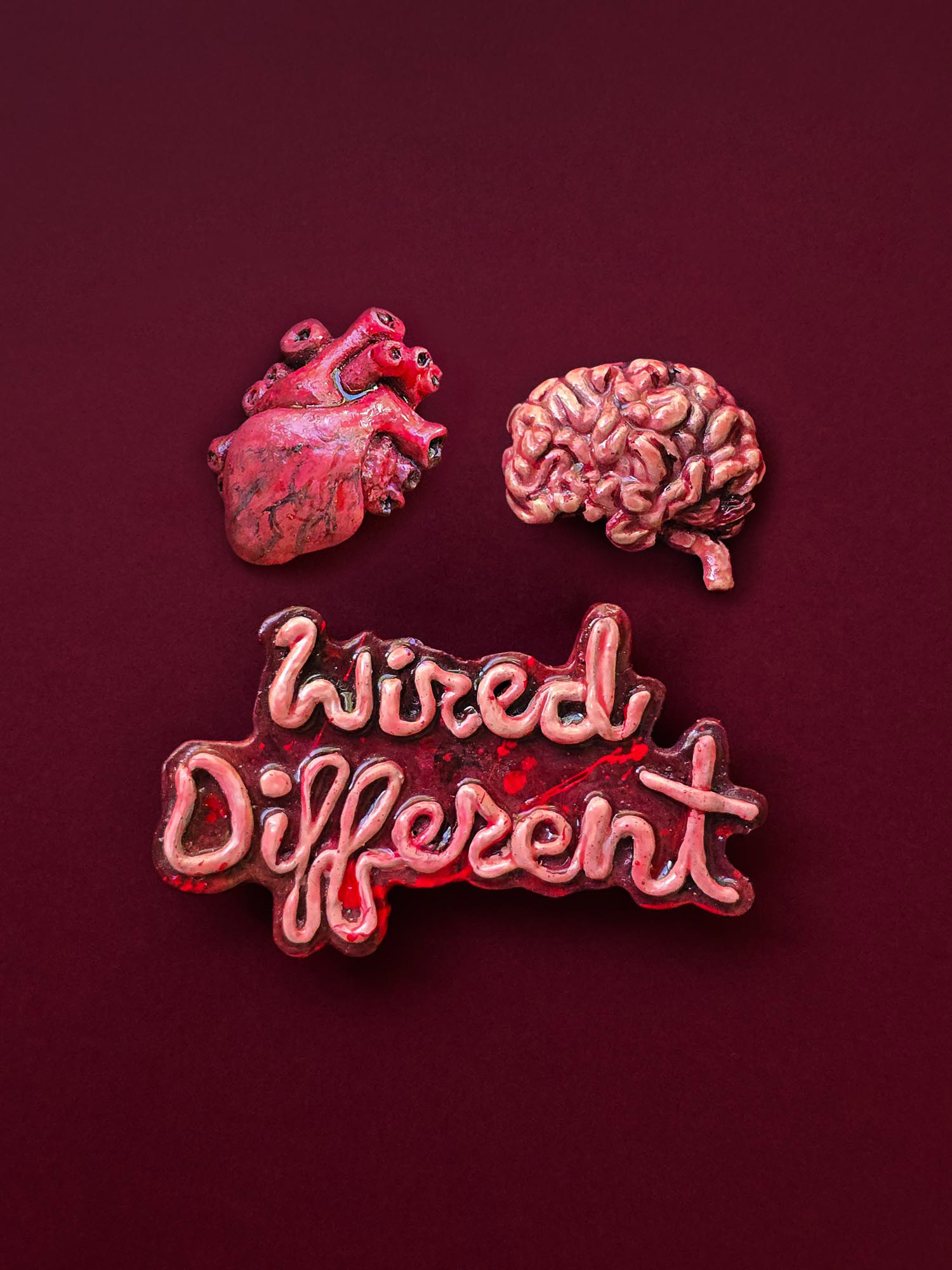 Human Anatomy Pins, Set of 3