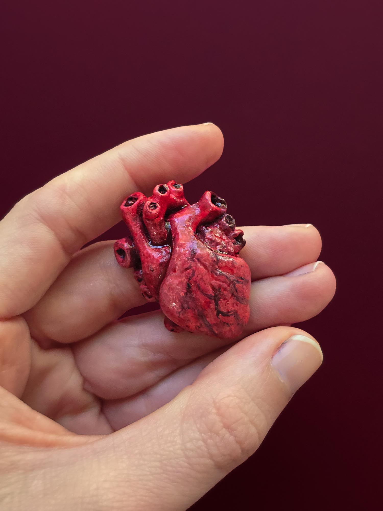 Atomical Human Heart Pin