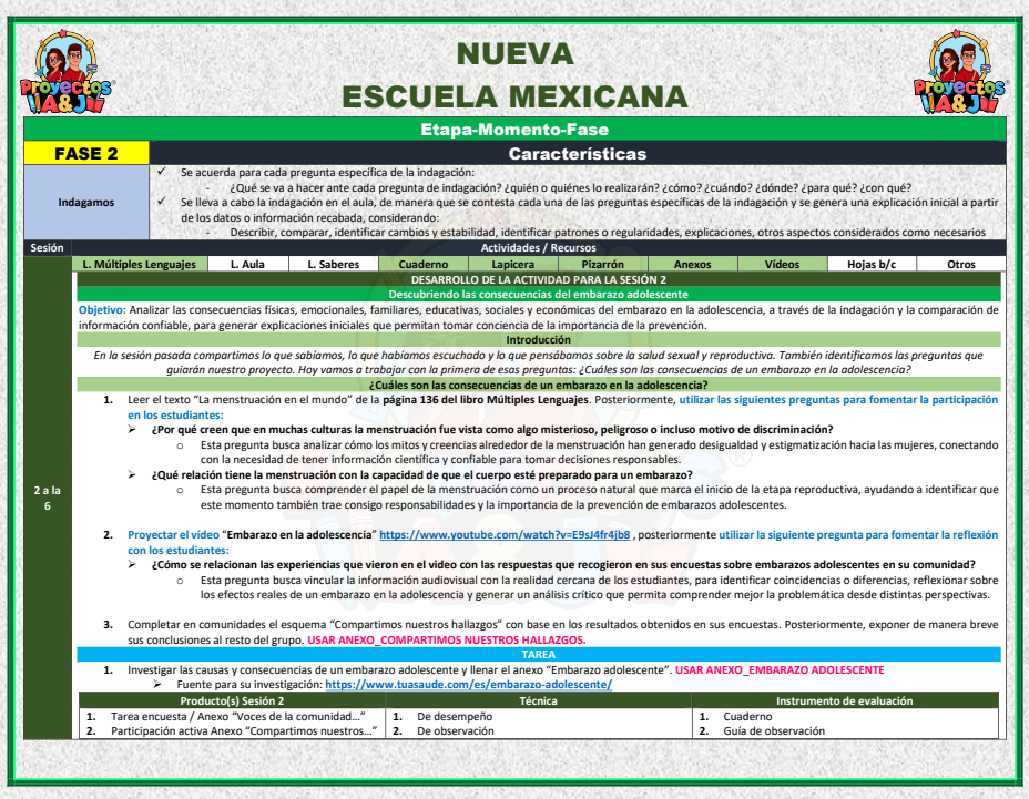Proyecto: Salud sexual y reproductiva 
