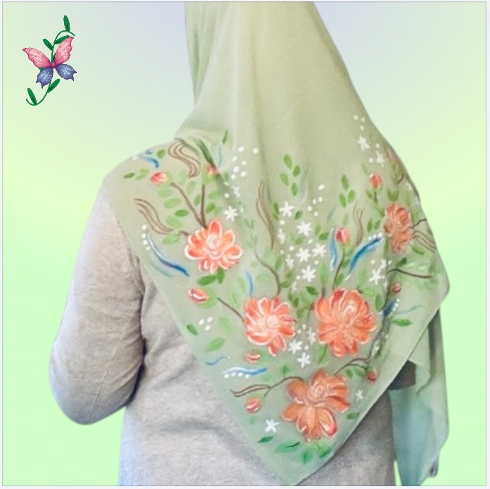 Artfully Crafted Hand-Painted Hijabs