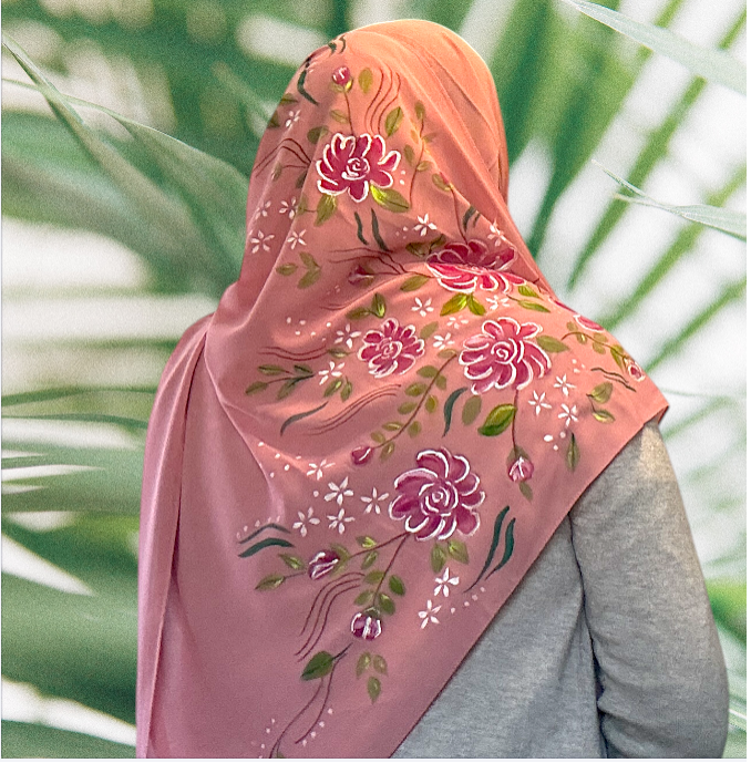 Artfully Crafted Hand-Painted Hijabs