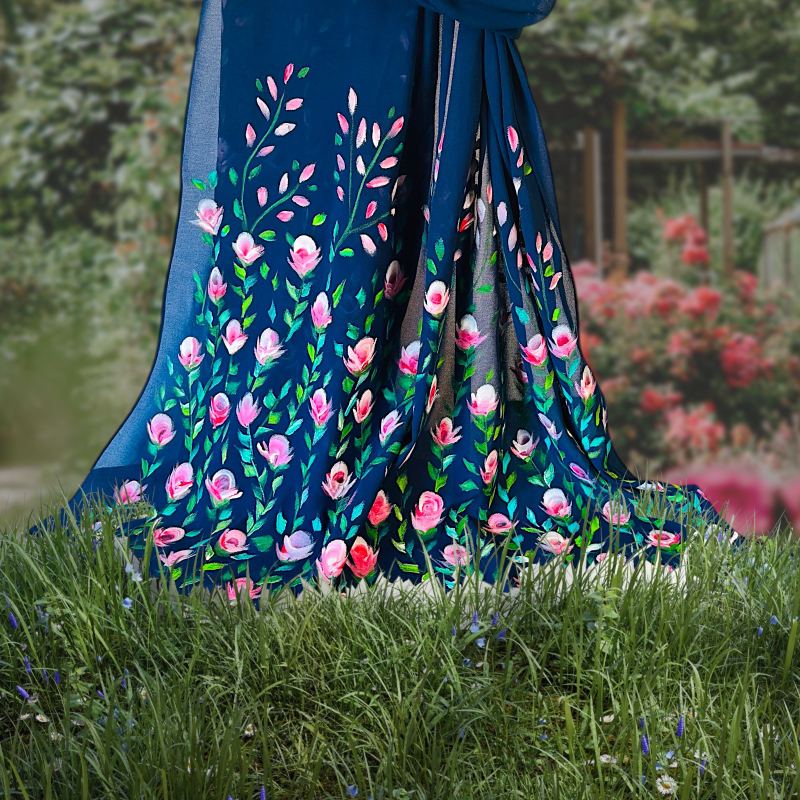 Hand-Painted Dusty Rose Hijab