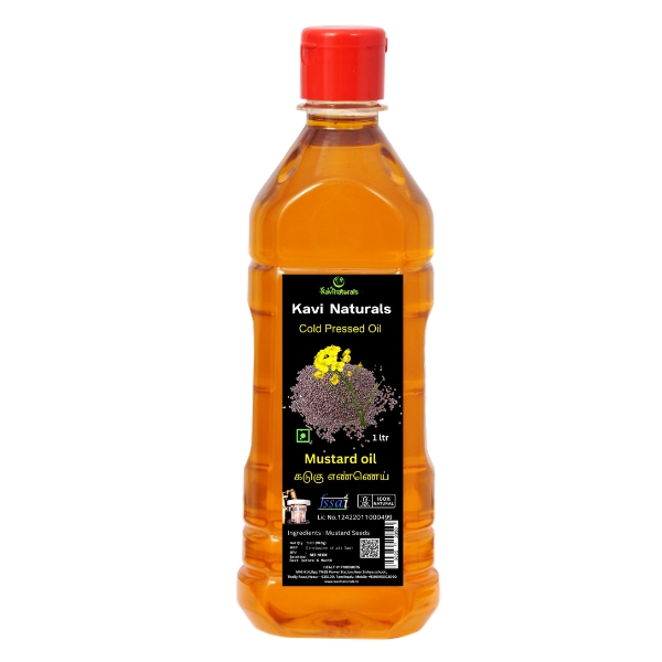 Kavi Naturals Cold Pressed Mustard Oil 1 Litre