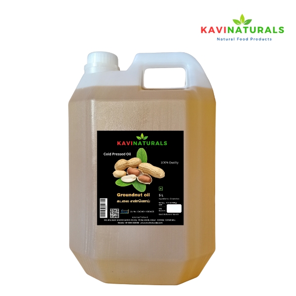 Kavinaturals Cold Pressed Groundnut Oil 5L