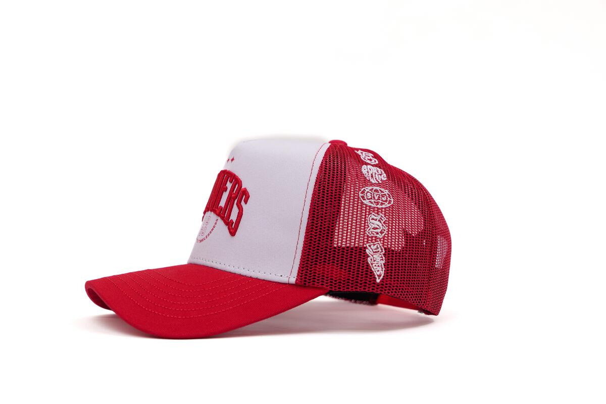 STONERS Red and White Trucker Hat