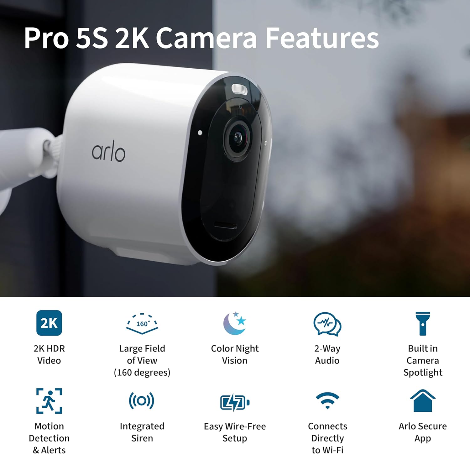 Arlo Pro 5S Spotlight Security Camera