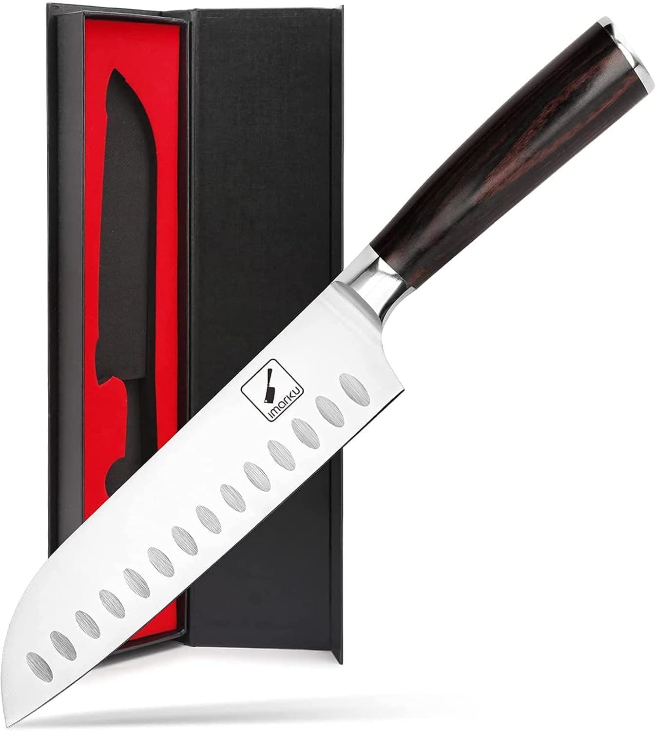 imarku Chef Knife 7 Inch Kitchen Knife Ultra Sharp Santoku Knife