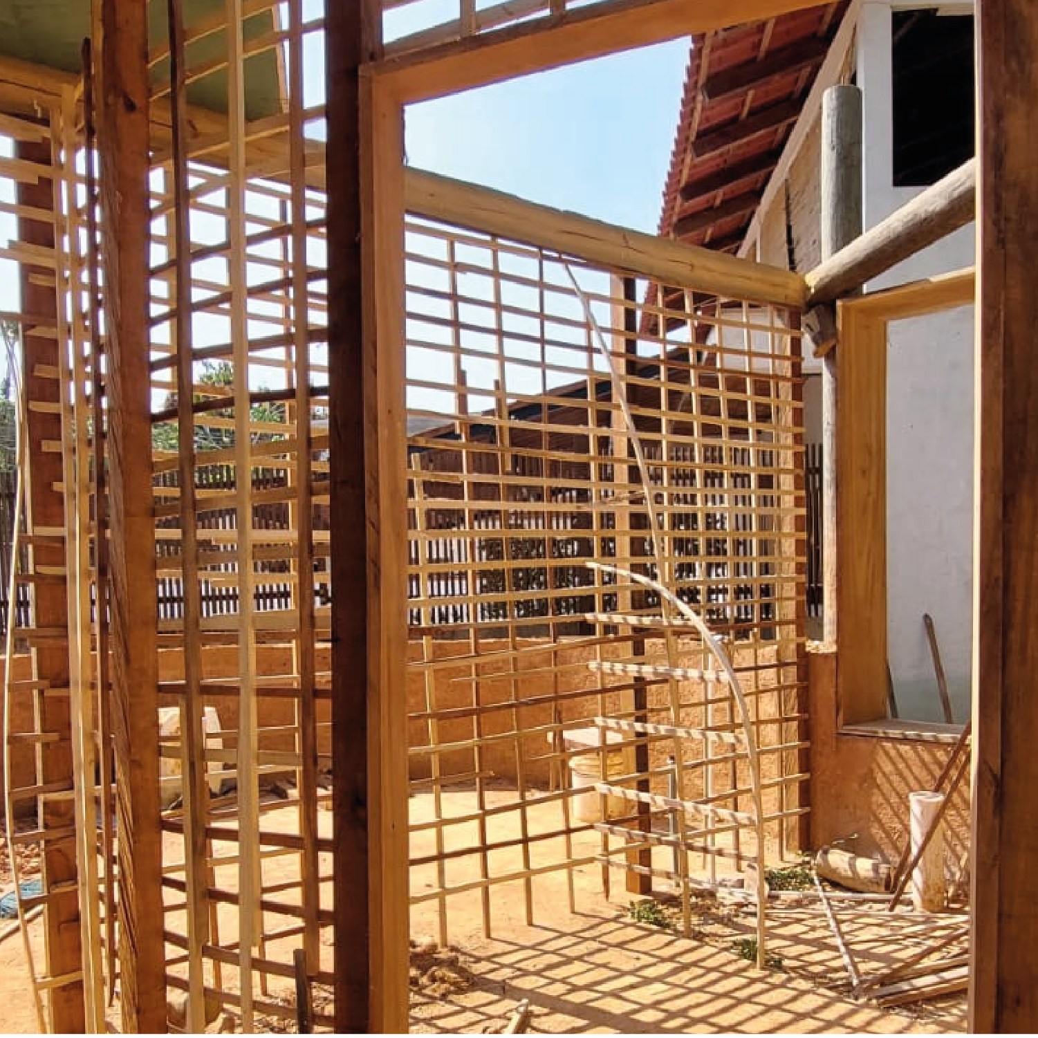 Estructura de madera para Bajareque 