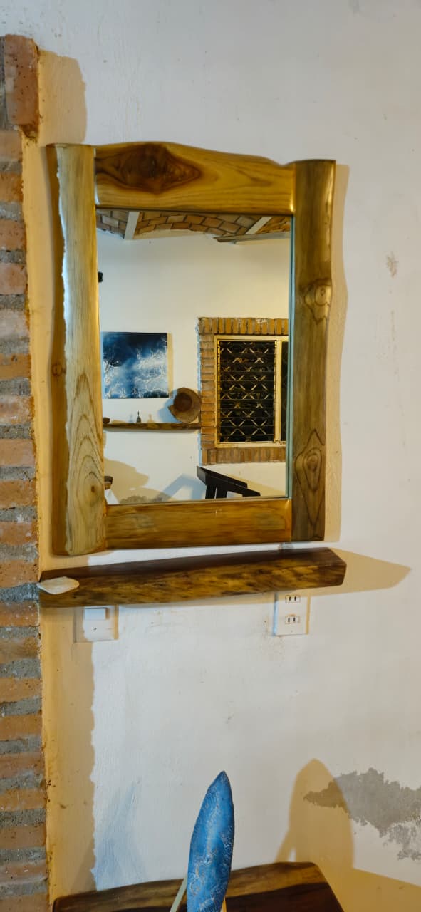 Espejo de madera rústica "Teka"