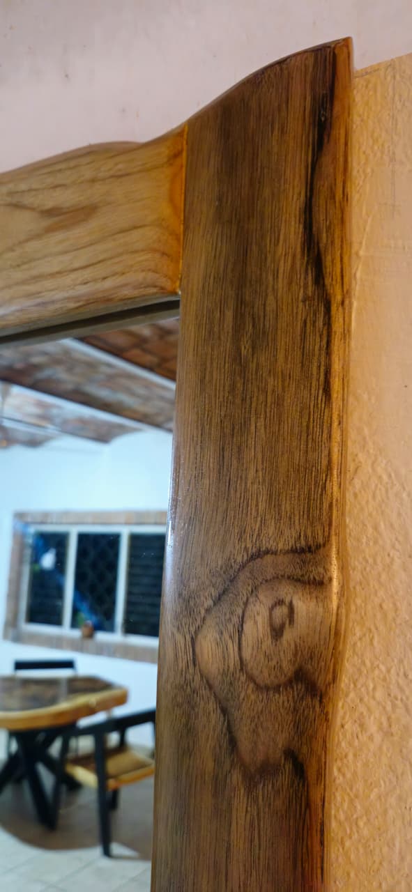 Espejo de madera rústica "Teka"