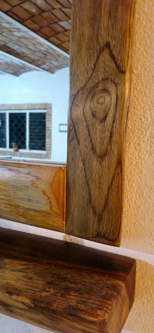 Espejo de madera rústica "Teka"
